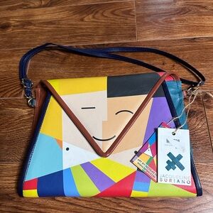 New Jacqueline Suriano women’s Medium Clutch bag Multicolor Retail$495